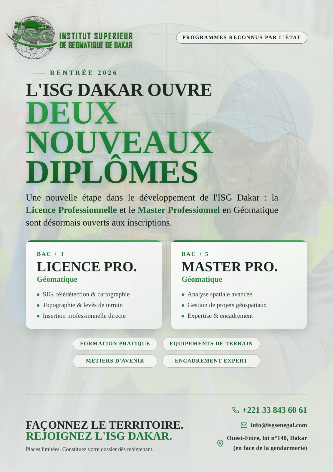 Licence et Master pro en géomatique